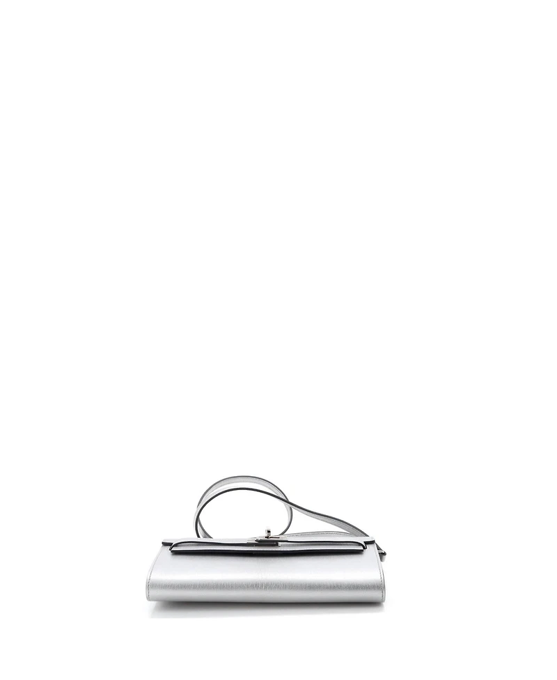 Pre-Owned HERMES Kelly To Go Wallet Metallic Chevre Chamkilight