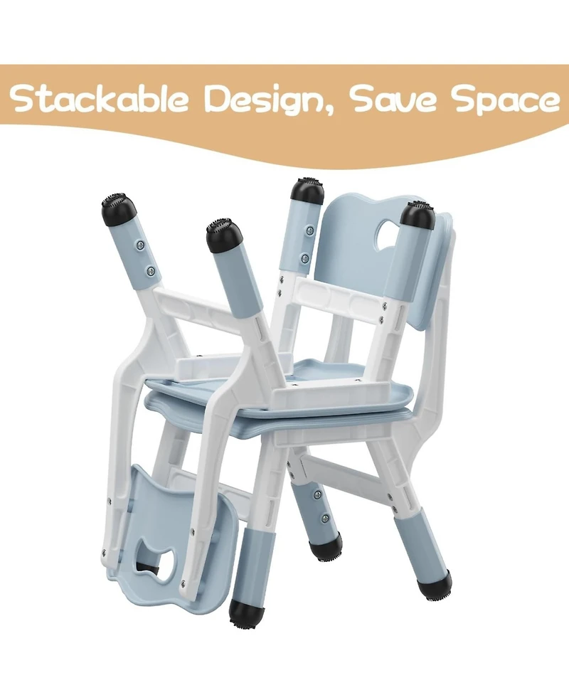 gaomon 3-Level Height Adjustable Kids Chair, Plastic Toddler Chair for Children Ages 2-6, Ideal for Home, Classroom & Nursery Use