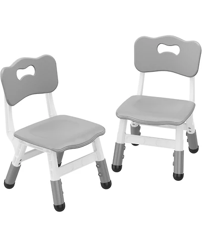 gaomon Kids Table and 4 Chairs Set, Height Adjustable Toddler Activity Table with Graffiti Desktop for Home or Classroom