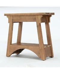 Tribesigns 2-tier Solid Wood End Table, Rustic Farmhouse Side Table For Living Room, Bedroom