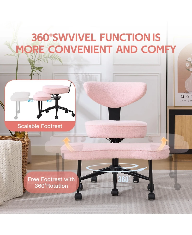 gaomon 360degree(s) Swivel Ergonomic Cross-Legged Lounge Chair, Adjustable Height