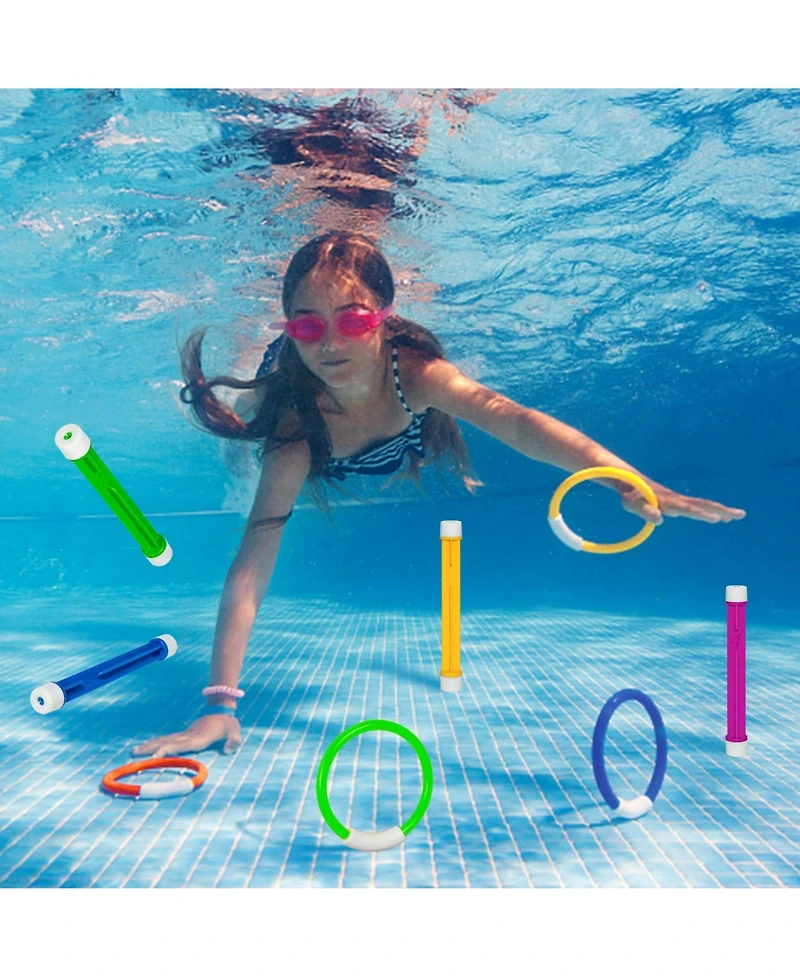 Gnuadz Underwater Diving Pool Toys Swim Rings Sticks Games