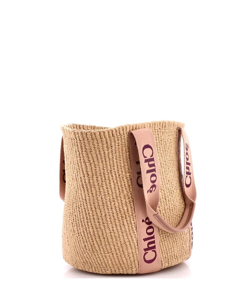 Pre-Owned Chloe Large x Mifuko Woody Tote Raffia