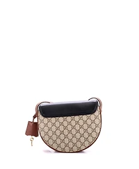 Pre-Owned Gucci Padlock Saddle Shoulder Bag Gg Coated Canvas and Leather