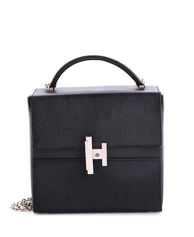 Pre-Owned HERMES Cinhetic Top Handle Bag Chevre Mysore