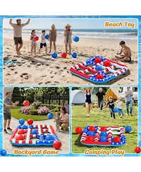 Gnuadz Inflatable Pool Game Float With Balls For Family Beach Water Fun