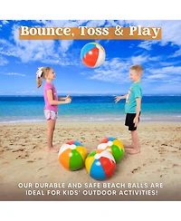 Gnuadz 4-pack 20" Beach Balls Inflatable Pool Party Supplies Decorations