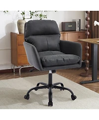 sumyeg Ergonomic Pu Leather Office Chair with High-Strength Metal Frame