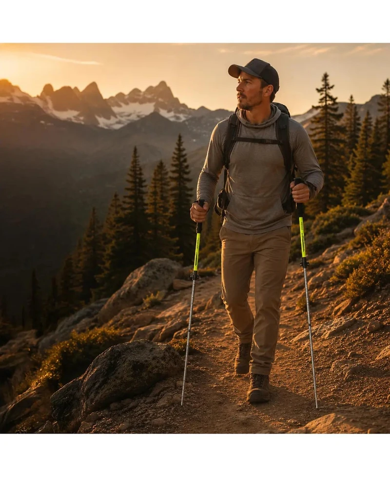 Ayamaya Collapsible Trekking Poles 115cm - Lightweight Folding Hiking Poles