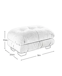 sumyeg Pariss Upholstered Ottoman Footrest for Living Room or Bedroom