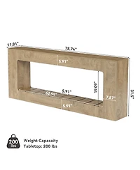 Tribesigns Long Console Table, 78.7-Inch Farmhouse Entryway Table for Behind Sofa, Entry, Behind the Couch, Hallway, Entrance, Foyer