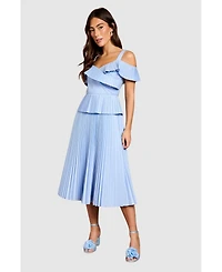 Coast Women's Pleated V-Neck Midi Dress