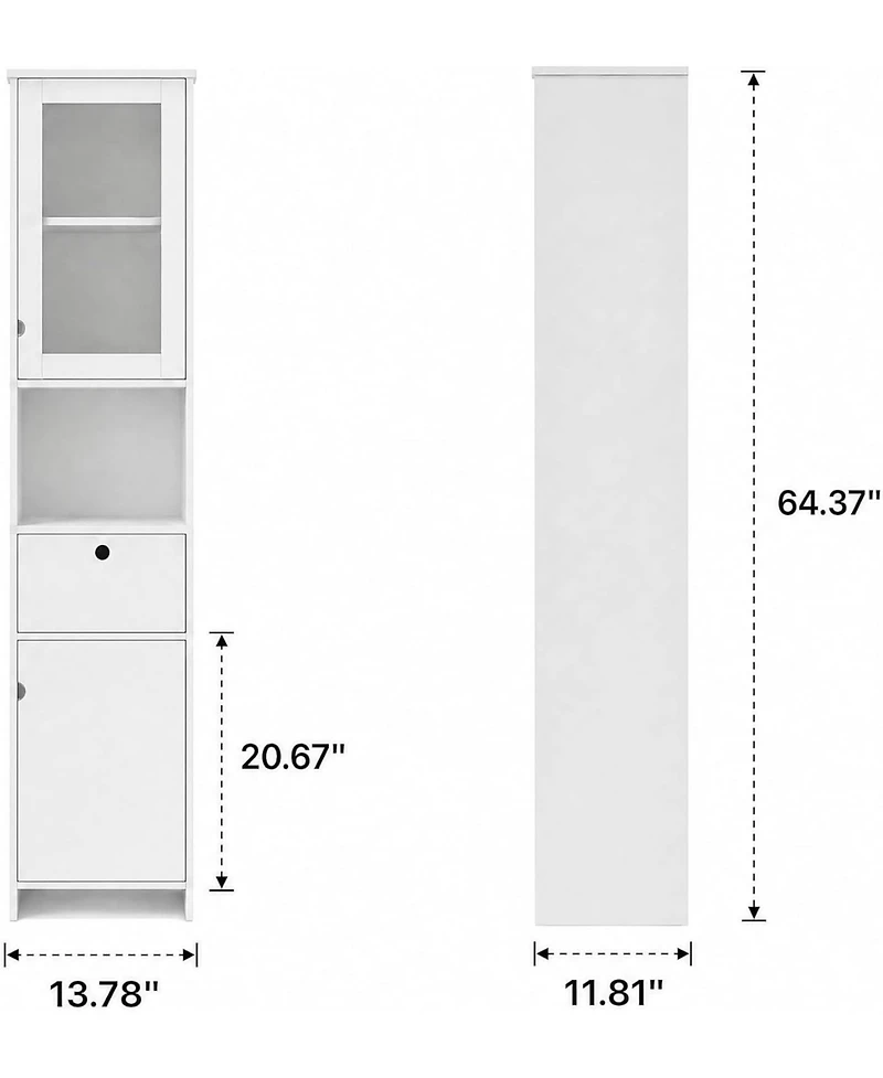 gaomon Tall Storage Cabinet, Water Resistance for Bathroom, Living Room, Entryway, Kitchen