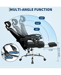 gaomon Ergonomic Office Chair, Comfortable Gaming Chair with Adjustable Height with Wheels