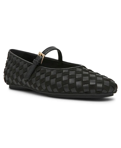 Anne Klein Women's Connie Woven Mary Jane Ballet Flats