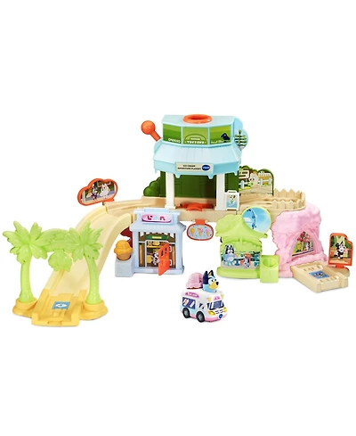 Bluey Ice Cream Adventure Playset Interactive Pretend Play Track Set with SmartPoint Sounds & Ice Cream Truck, Ages 1.5+