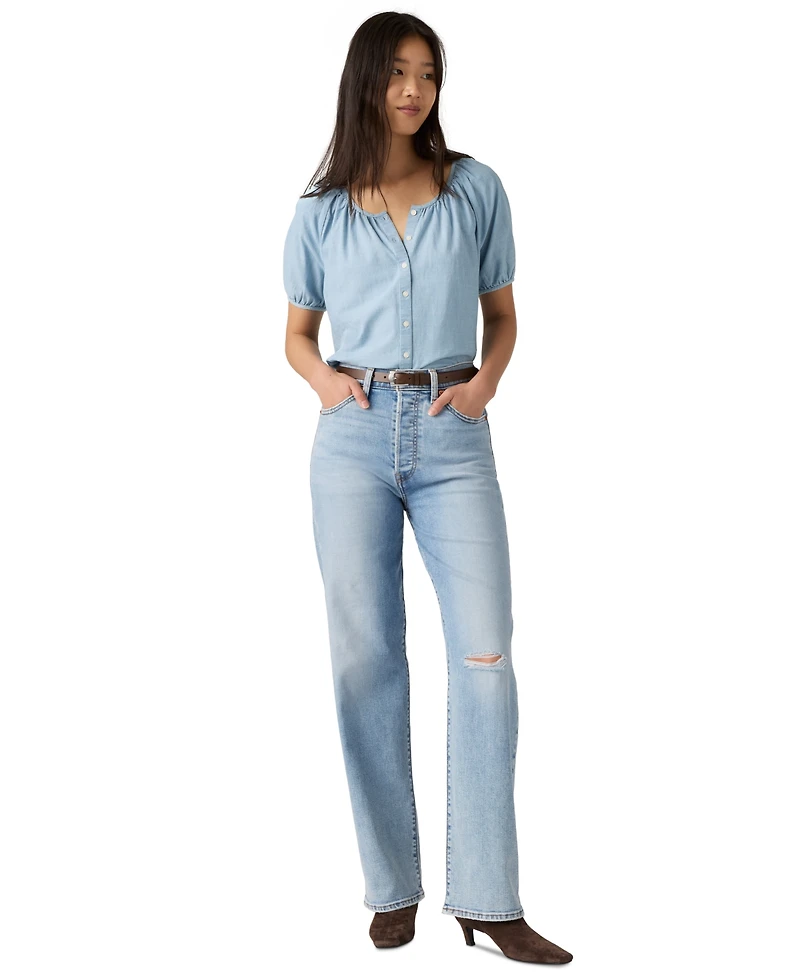 Levi's Women's Ribcage High-Rise Straight-Leg Jeans