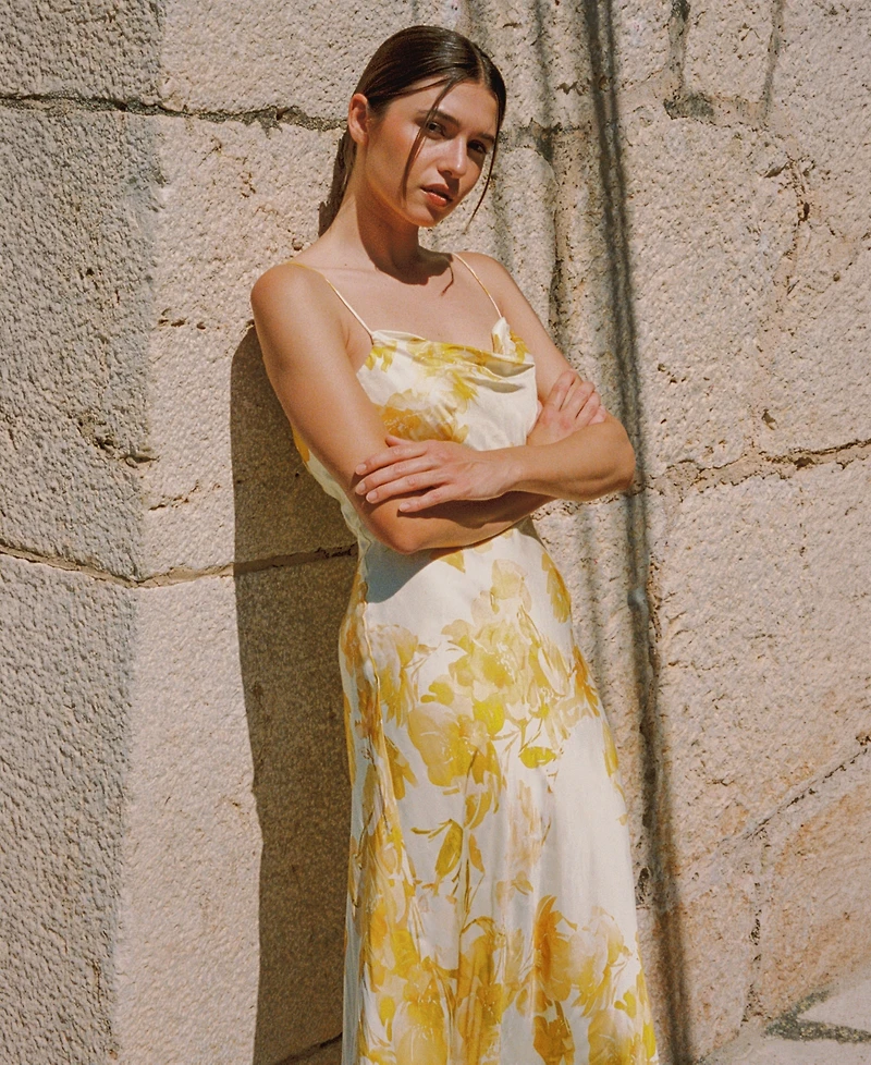 French Connection Women's Printed Cowl Neck Dress