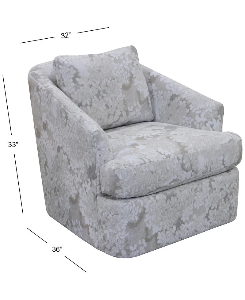 Harlan Fabric Swivel Chair, Macy's Exclusive