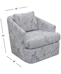 Harlan Fabric Swivel Chair, Macy's Exclusive