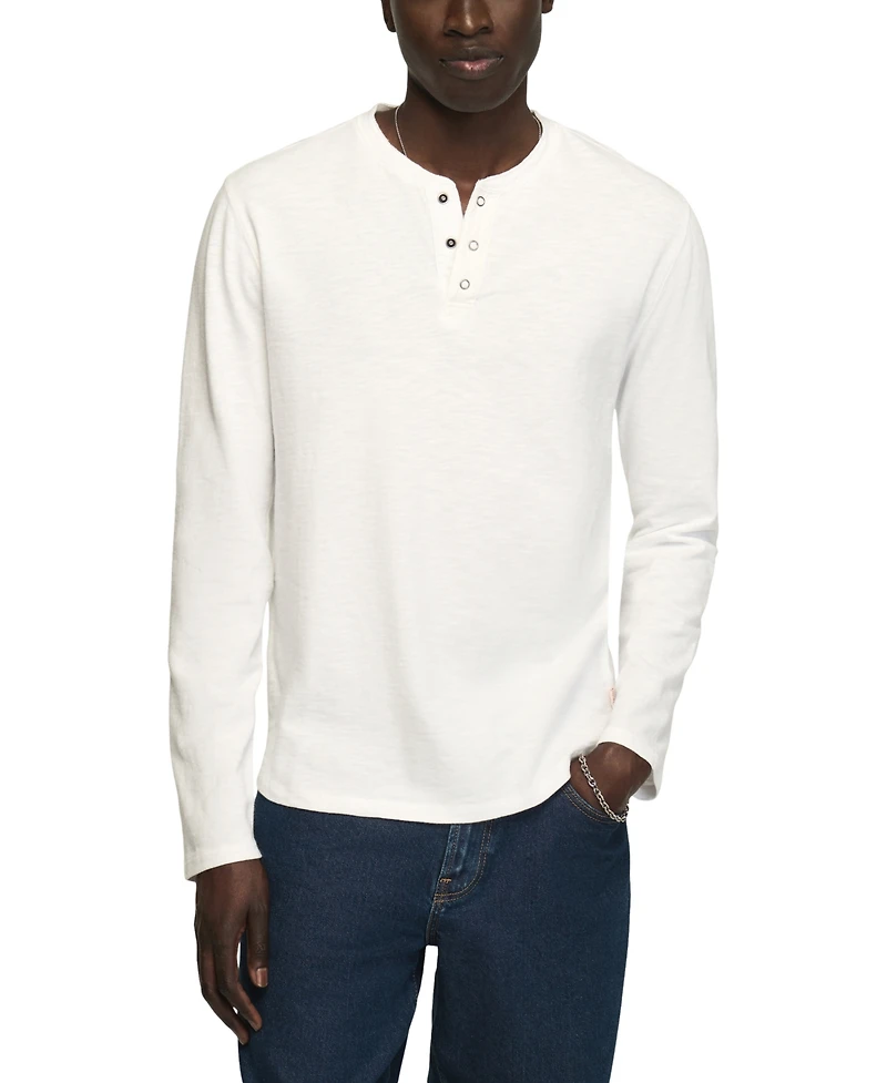 Lucky Brand Men's Long-Sleeve Weekend Slub Henley T-Shirt