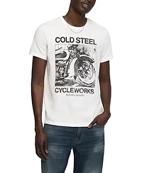 Lucky Brand Men's American Customs Motorcycles Graphic T-Shirt