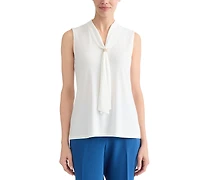Kasper Women's Embellished-Tie-Neck Sleeveless Top