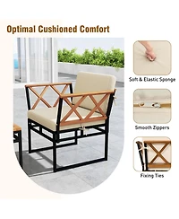 Slickblue 7 Piece Outdoor Seating Set with Bungee Rope Design and Cushions