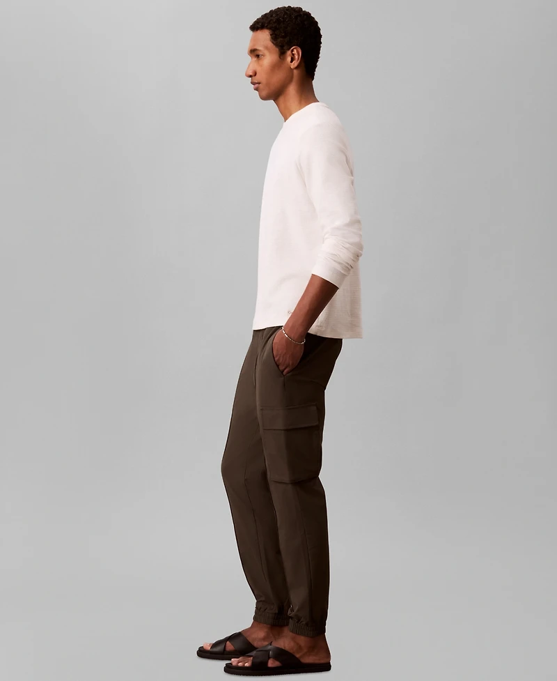 Calvin Klein Men's Tech Dobby Slim-Fit Cargo Pants