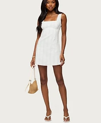 Edikted Women's Citrina Lacey Striped Mini Dress