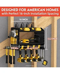 Xdovet Power Tool Organizer Wall Mount Rack Drill Holder Charging Station Garage Storage Gift Men