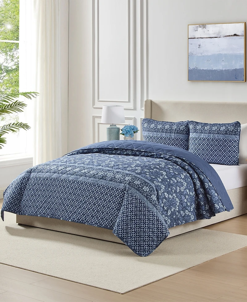 Seventh Studio Riley Floral Quilted -Piece Quilt Set