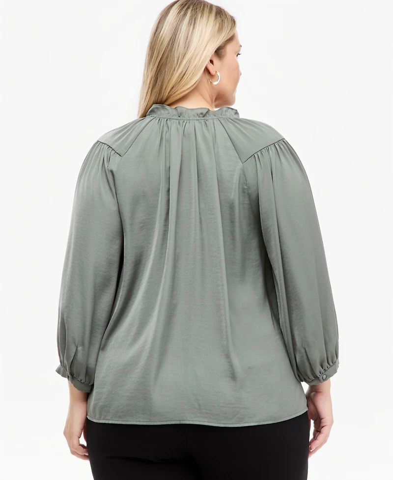 Vince Camuto Plus Raglan Sleeve Peasant Blouse