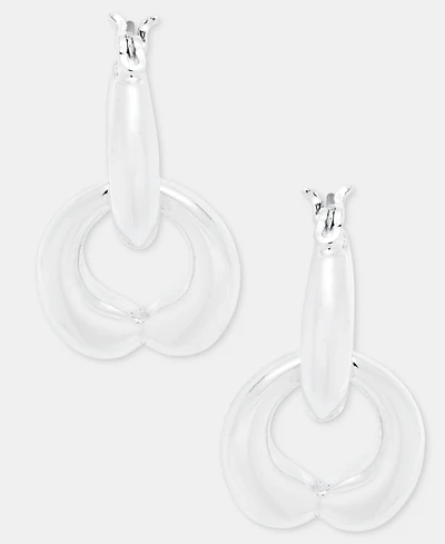 Anne Klein Puffy Linked Drop Earrings