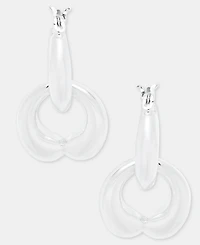 Anne Klein Puffy Linked Drop Earrings
