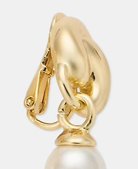 Anne Klein Imitation Pearl Twisted Clip-On Drop Earrings