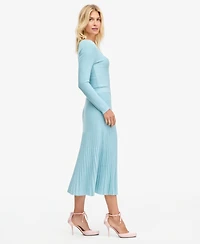 I.n.c. International Concepts Women's Pleated Rib Sweater Skirt, High-Waisted Midi, Macy's Exclusive