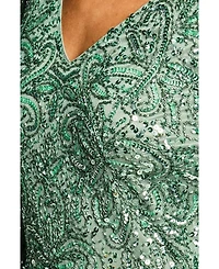 Beauut Women's Embellished Sequins Net Gown