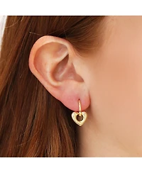 The Lovery Heart Huggie Hoop Earrings 14K Gold-Plated Sterling Silver