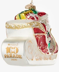 Macy's 100th Thanksgiving Day Parade Glass Sleigh Ornament, Macy's Exclusive