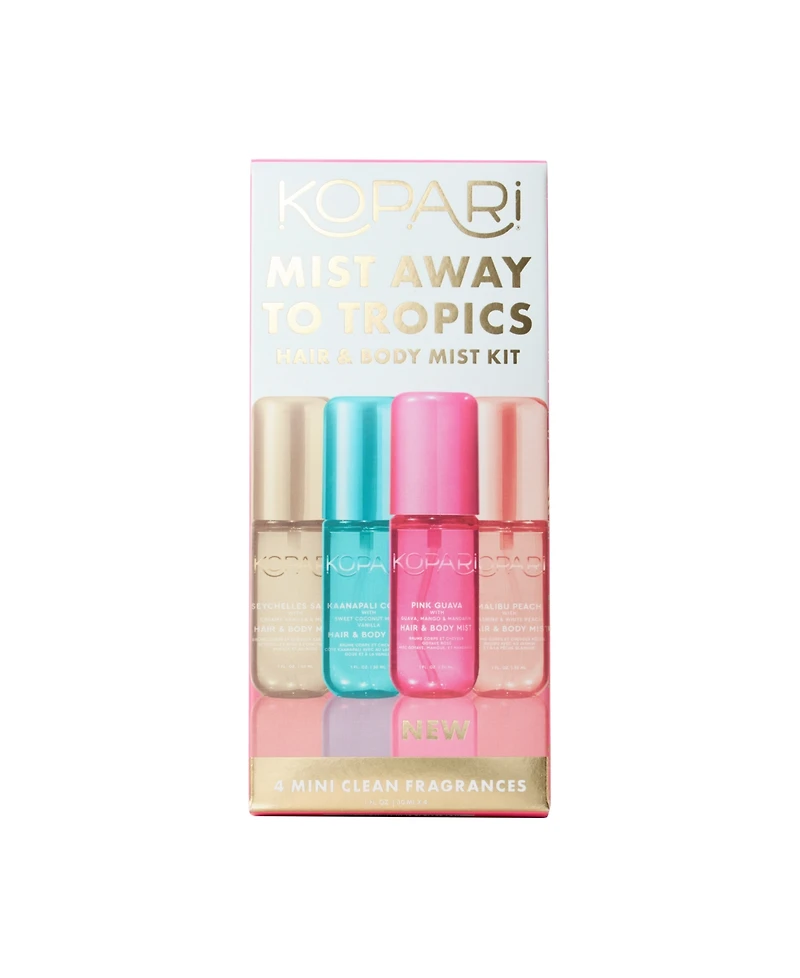 Kopari Beauty 4-Piece Mist Away To Tropics Hair & Body Mist Kit