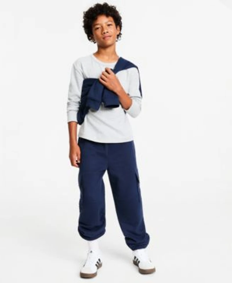 Epic Threads Boys Xs Xl Fleece Zip Up Hoodie Thermal Shirt Fleece Cargo Jogger Pants Macys Exclusive