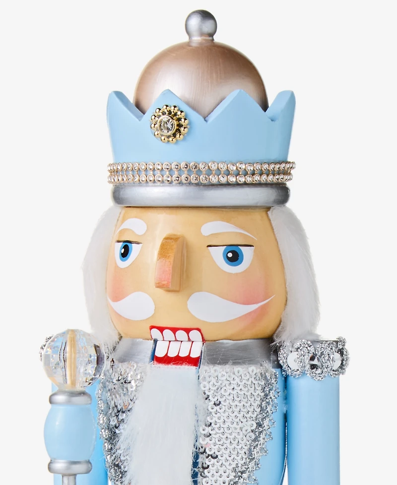 Holiday Lane Opulence Silver-Tone and Light Blue Nutcracker, Macy's Exclusive
