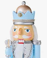 Holiday Lane Opulence Silver-Tone and Light Blue Nutcracker, Macy's Exclusive