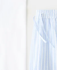 Mango Women's Two-Piece Cotton Striped Pyjamas
