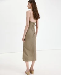 Mango Women's Draped Strappy Dress