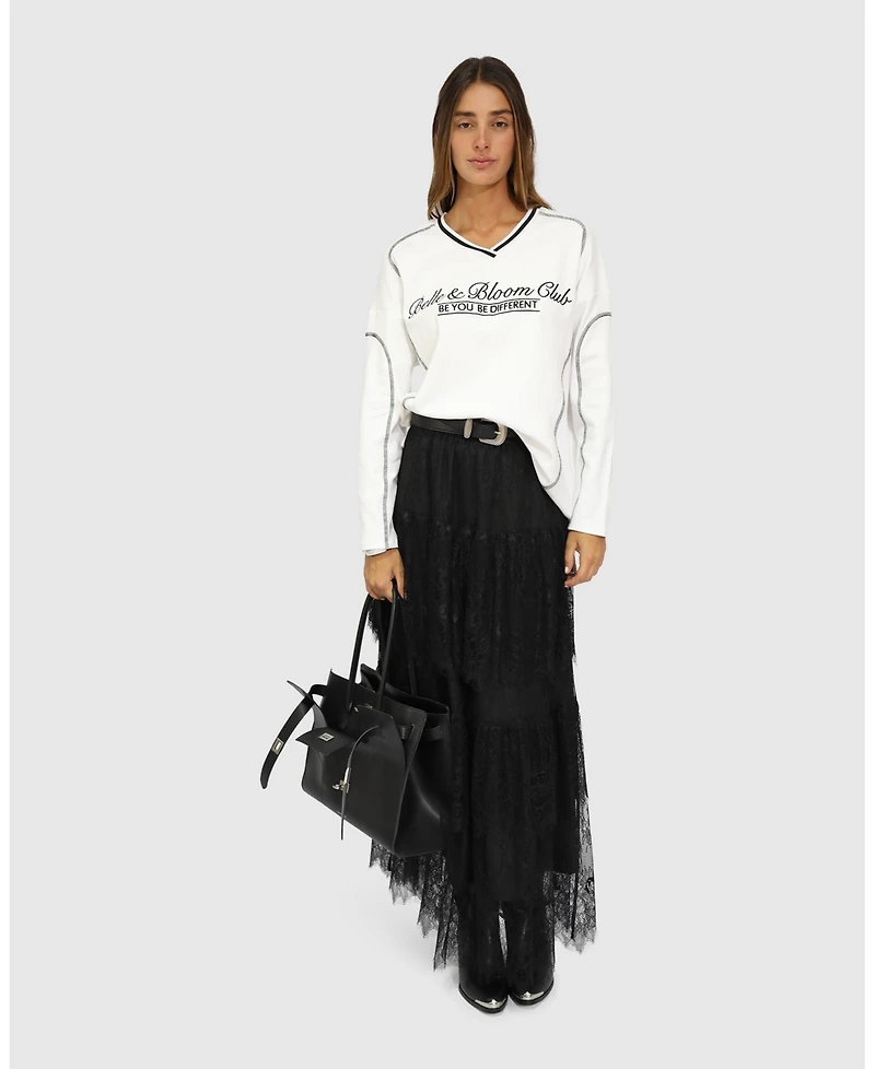 Belle & Bloom Women's Cool Shot Oversized T-Shirt
