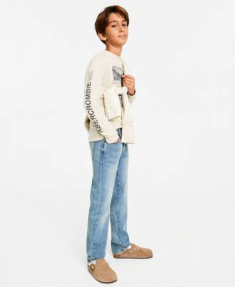 Abercrombie Kids Boys 5 20 Printed Hoodie Athletic Department T Shirt Straight Fit Jeans