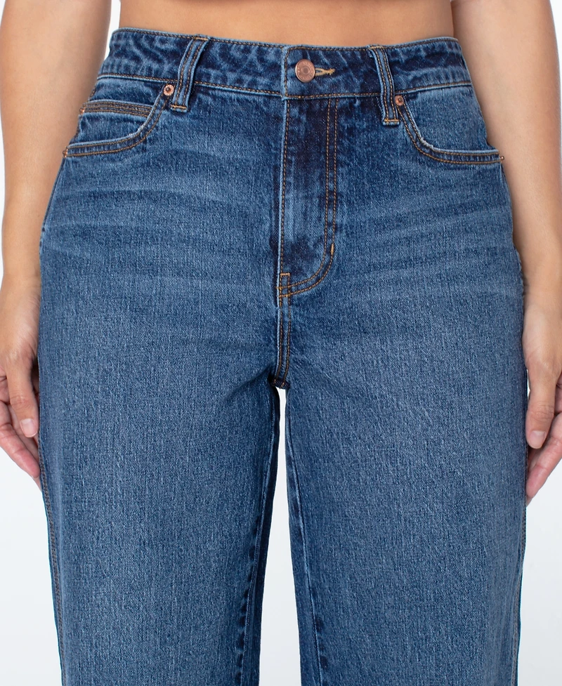 Celebrity Pink Juniors' High Rise Baggy Wide-Leg Curvy Jeans
