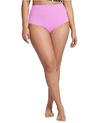 Lands' End Plus Pinchless High Waisted Bikini Bottoms